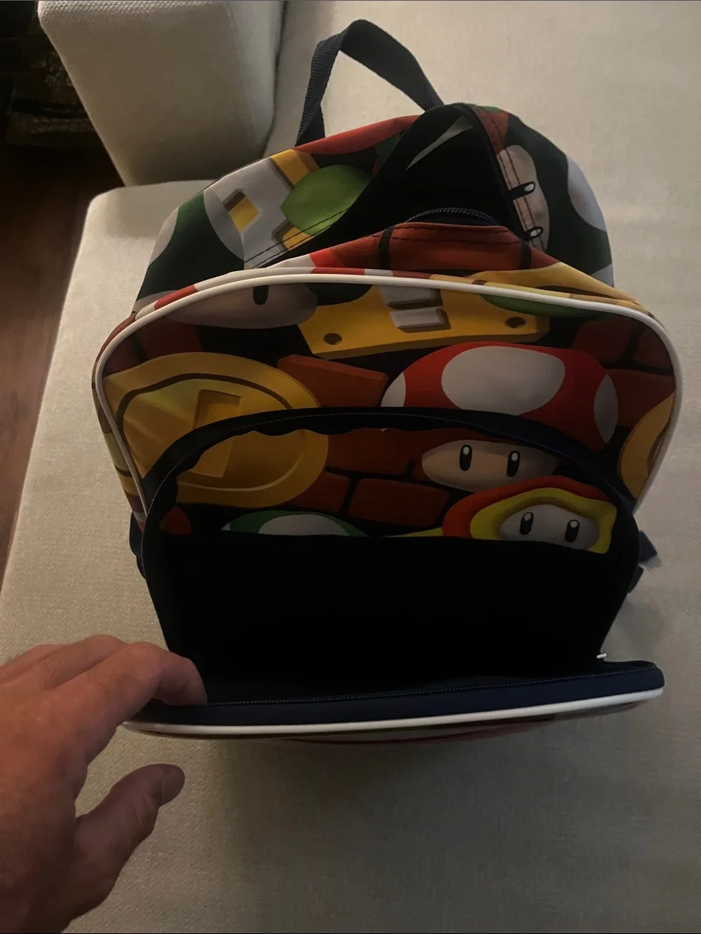 Nintendo Super Mario Red Yellow Kids Backpack with Character Face